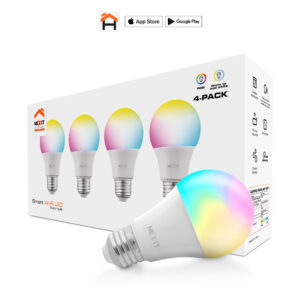 Paquete de Bombillas Inteligentes LED RGB Wi-Fi 9W E26 - Nexxt 4 Unidades