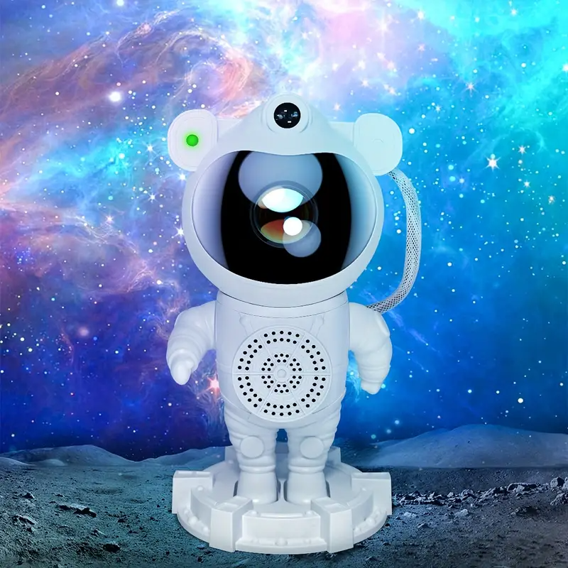 Proyector de Estrellas de la Galaxia con Astronauta luz nocturna con altavoces de música, control remoto y control de teclas - Alimentado por USB - Imagen 4