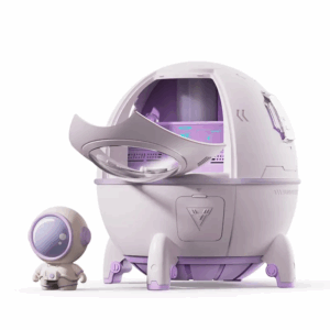 Humidificador diseño de Astronauta práctico y compacto para aromaterapia (Morado-Lila)