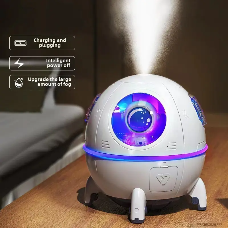 Humidificador diseño de Astronauta práctico y compacto para aromaterapia (Morado-Lila) - Imagen 4