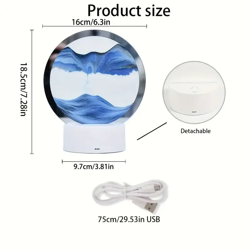 Lámpara de Arte de Arena 3D con Control Táctil - Imagen 7