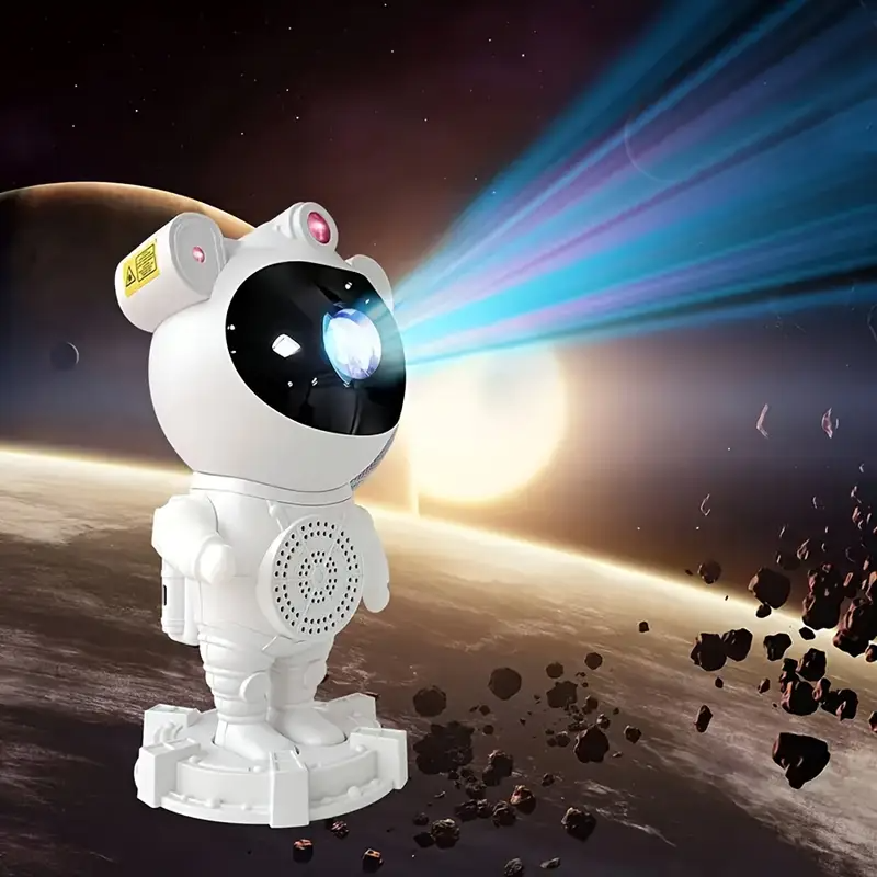 Proyector de Estrellas de la Galaxia con Astronauta luz nocturna con altavoces de música, control remoto y control de teclas - Alimentado por USB - Imagen 15