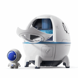 Humidificador diseño de Astronauta práctico y compacto para aromaterapia (Blanco-azul)
