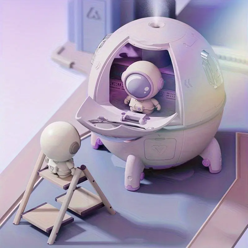 Humidificador diseño de Astronauta práctico y compacto para aromaterapia (Morado-Lila) - Imagen 6