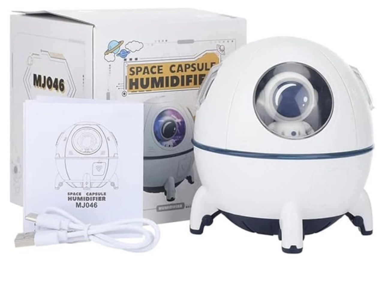 Humidificador diseño de Astronauta práctico y compacto para aromaterapia (Blanco-azul) - Imagen 2