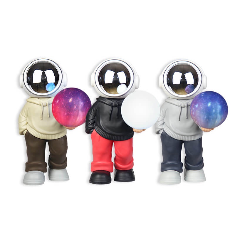 Spaceman - Bocina portátil Bluetooth diseño de astronauta estéreo HIFI multifunción Mini caja De sonido para ordenador De escritorio con Lámpara diseño de luna y universo - Imagen 2