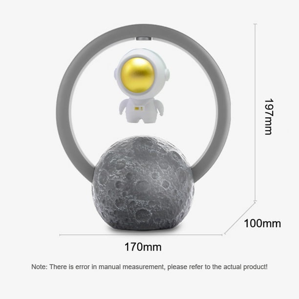 Bocina Bluetooth de Astronauta Flotante con Luz RGB, Ajuste Táctil y Bluetooth 5.0 - Oro - Imagen 3