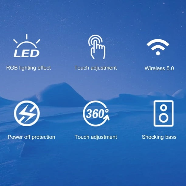 Bocina Bluetooth de Astronauta Flotante con Luz RGB, Ajuste Táctil y Bluetooth 5.0 - Oro - Imagen 8