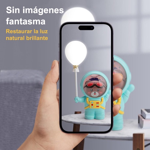 Lámpara De Noche Con Sacapuntas: Oso Con Globos,alta Calidad Conejo Espacial Rosa - Imagen 7