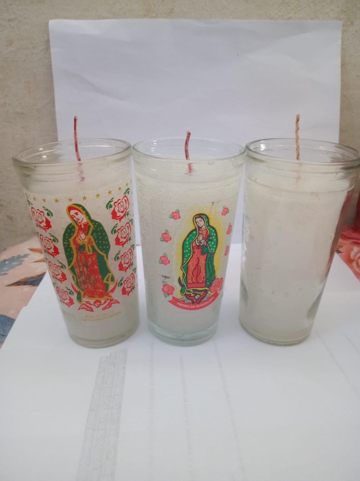 Veladora de la virgen de guadalupe