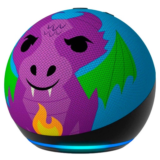 Bocina inteligente Amazon Alexa Echo dot Kids diseño de Dragón 5ta Generación - Imagen 2