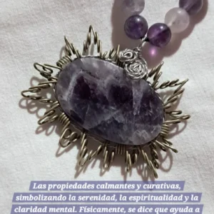Collar de piedra cuarzo amatista
