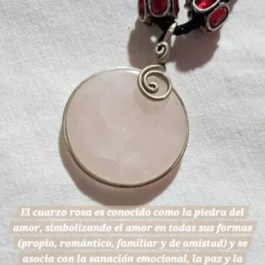 Collar de cuarzo rosa