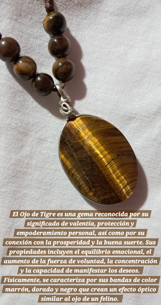Collar de piedra ojo de Tigre