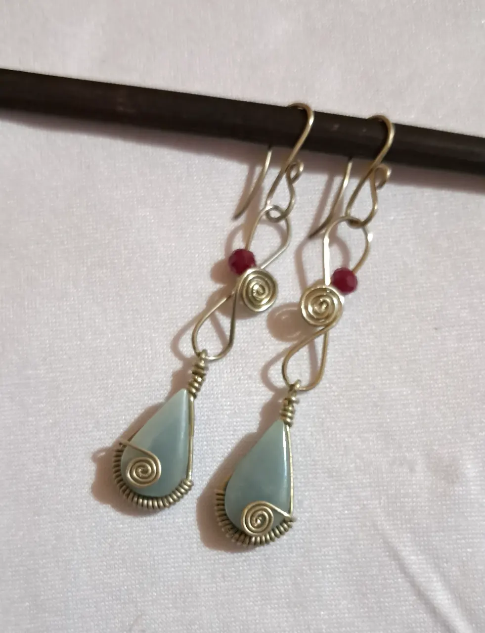 Aretes de jade celeste